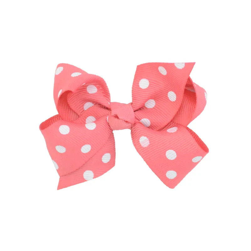 12-Pack Handmade Grosgrain Ribbon Bow Hair Clips for Girls