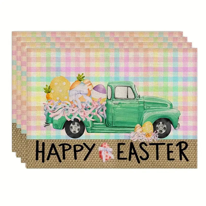 Easter Linen Placemat – Bunny & Egg Spring Table Mat