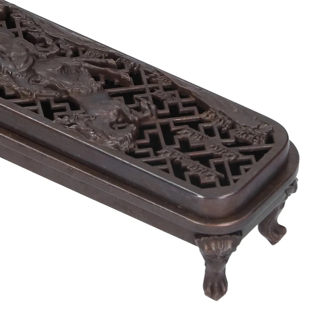 Brass Alloy Antique Incense Burner Box Set – 3pcs Spill-Proof