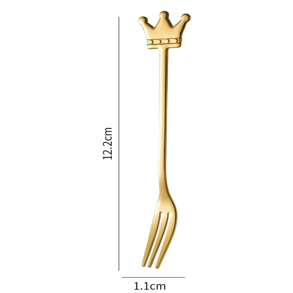 Stainless Steel Crown Dessert & Coffee Spoon | Creative Gift