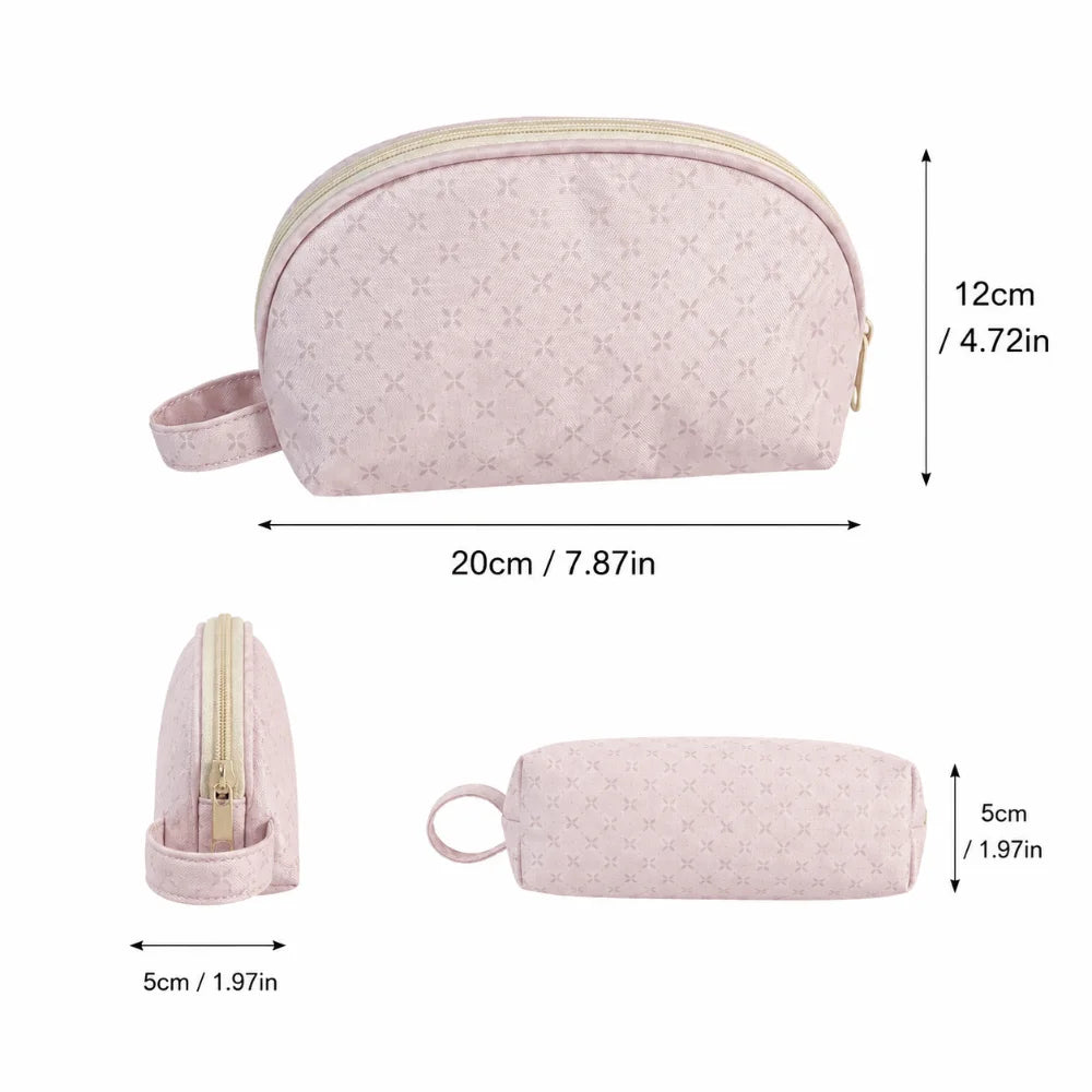 Polka Dot Shell Pencil Case – Large Canvas Stationery Pouch