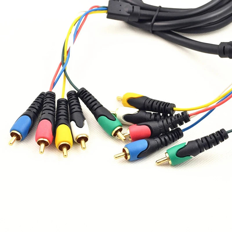 5 RCA Gold-Plated AV Cable 1.8M – DVD VCR HDTV Home Theater