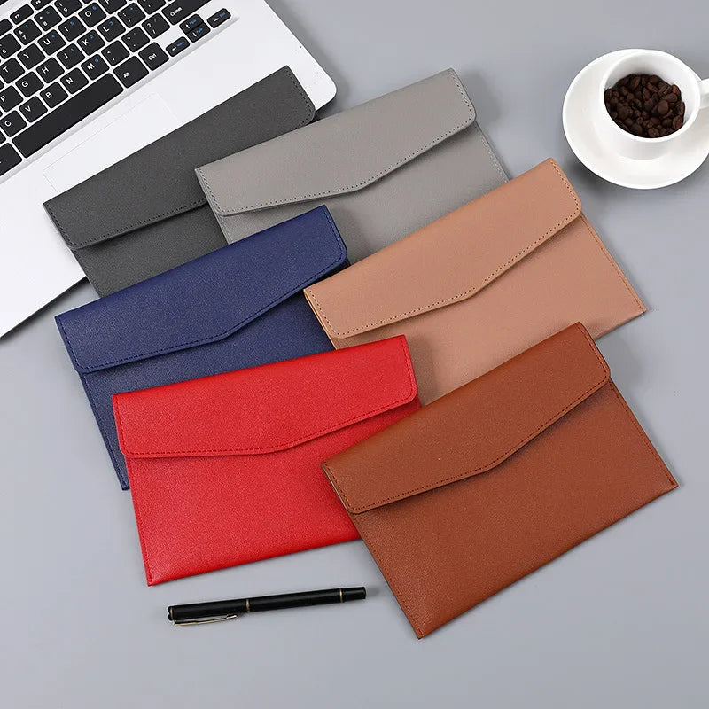 PU Leather Document Bag – A4/A5/A6 Envelope File Organizer