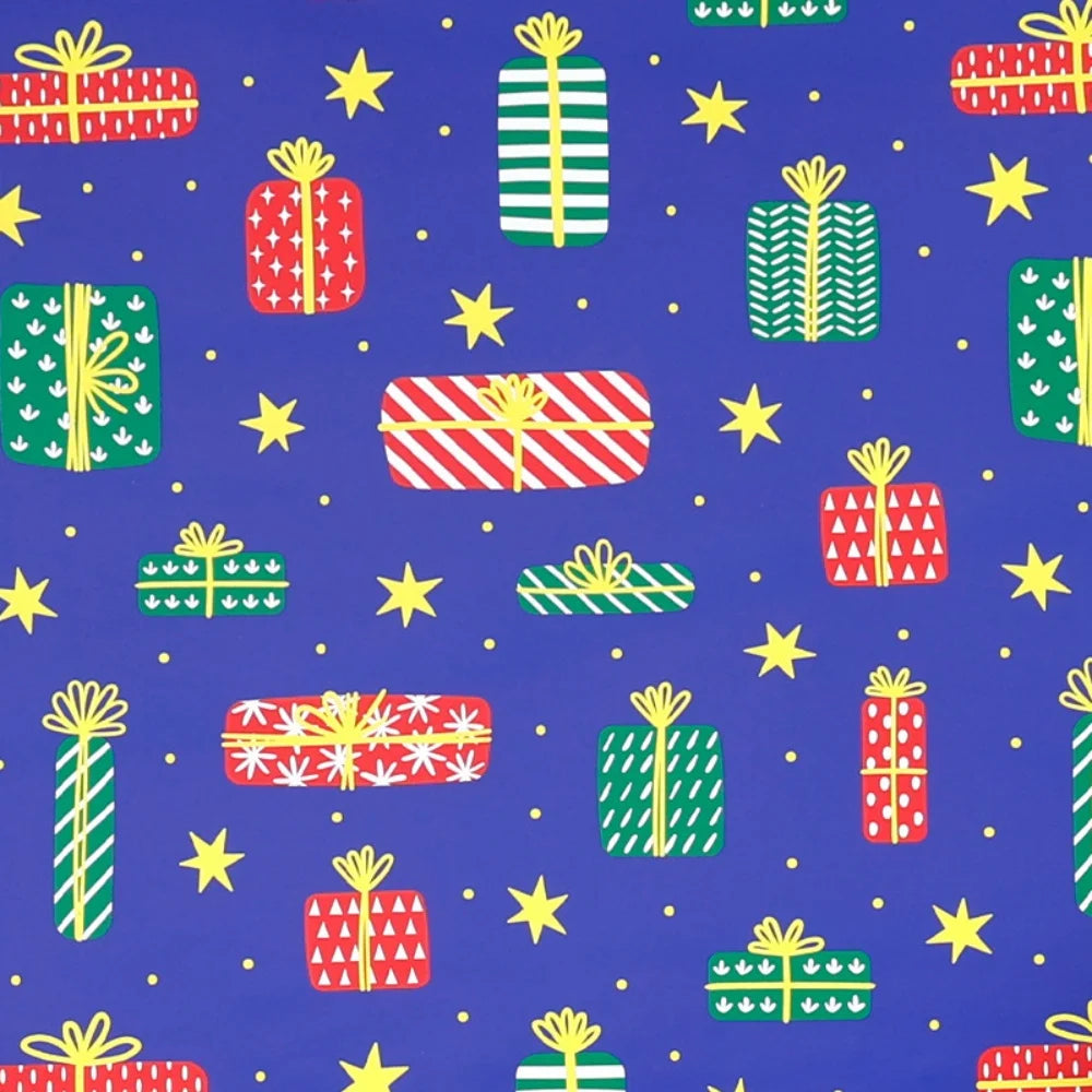 Christmas Kraft Wrapping Paper – Xmas Tree & Santa Design