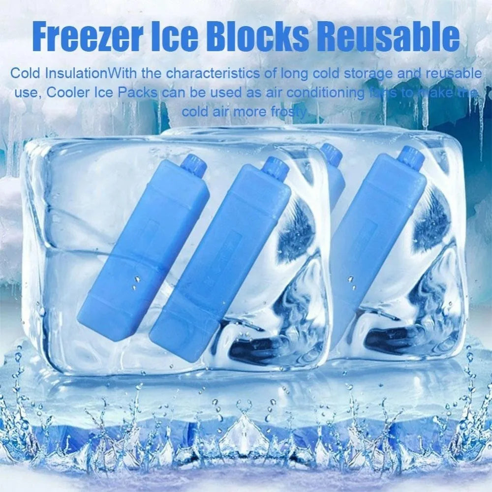 Reusable PE Ice Packs for Cooler & Lunch Box – 1/2/3 Pack