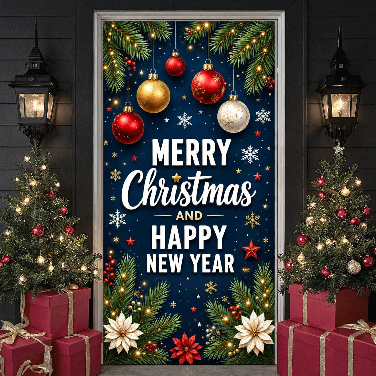 Christmas Snowflake Party Backdrop – Holiday Photo Prop Banner