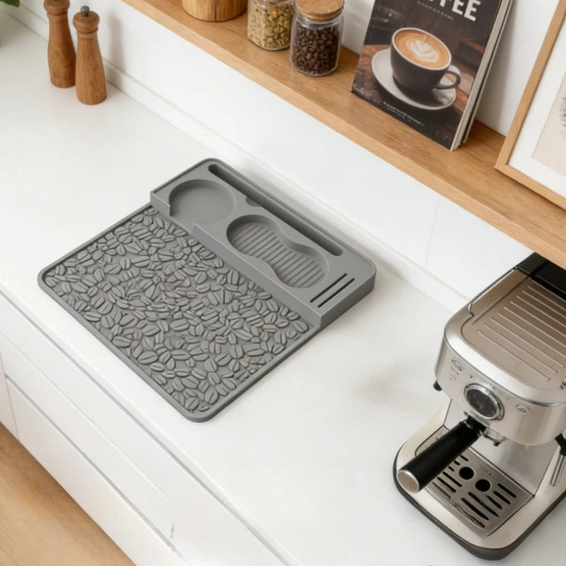 VIKAMA Silicone Coffee Mat – Non-Slip Espresso Tamping Pad