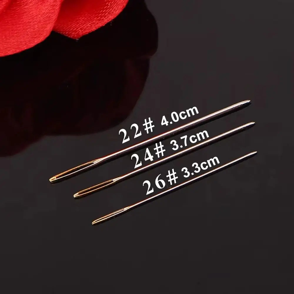 100-Piece Stainless Steel Cross Stitch Embroidery Needle Set