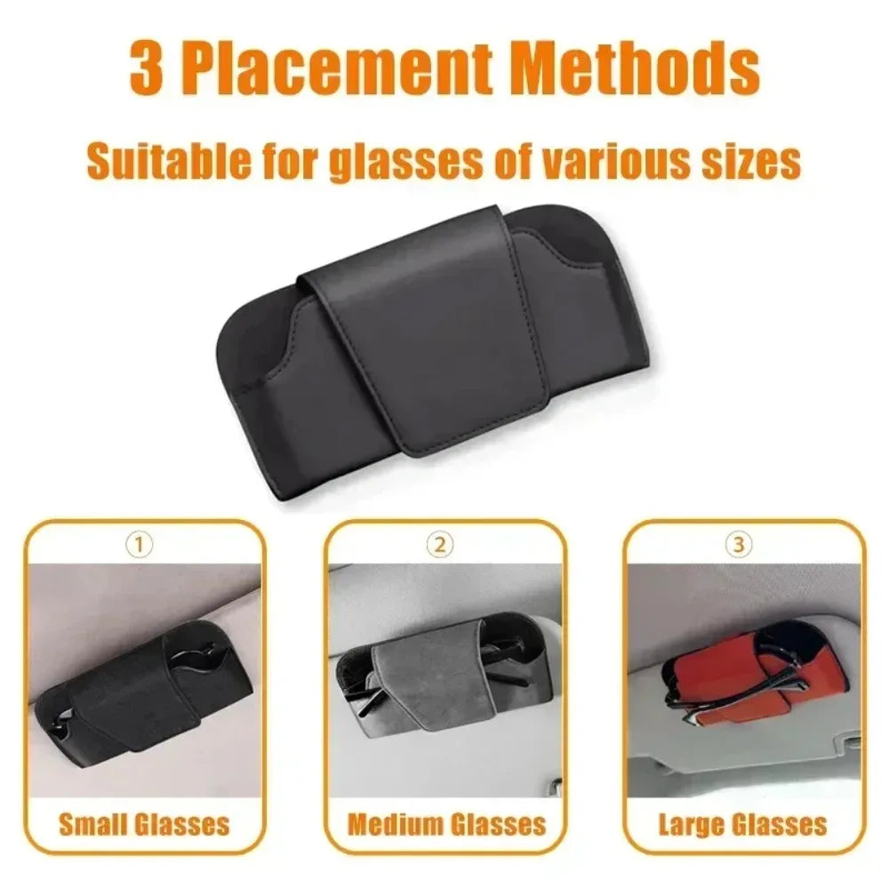 Foldable Sunglasses Display Stand | Genuine Leather Case