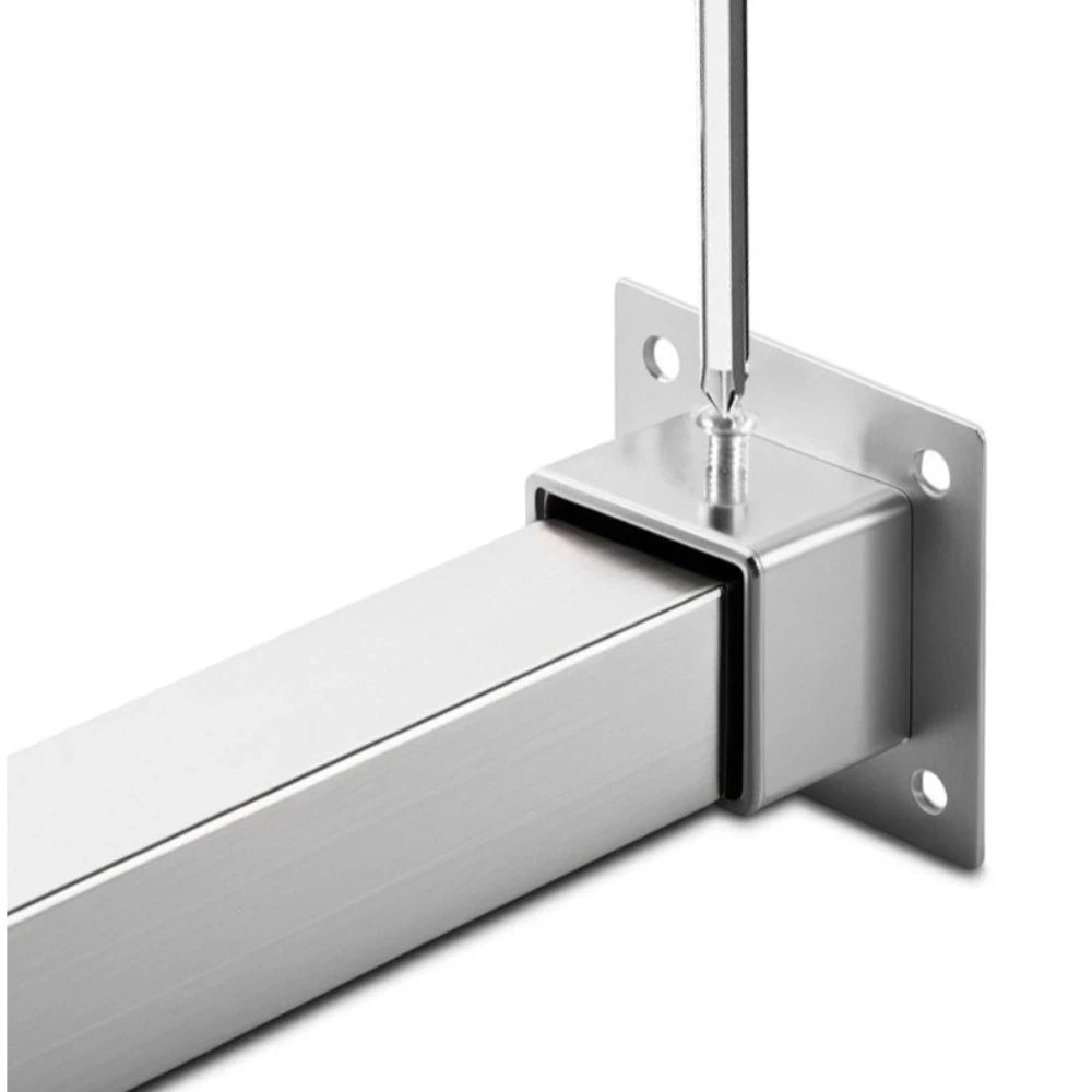 Stainless Steel Square Tube Connector – Rustproof Flange Base