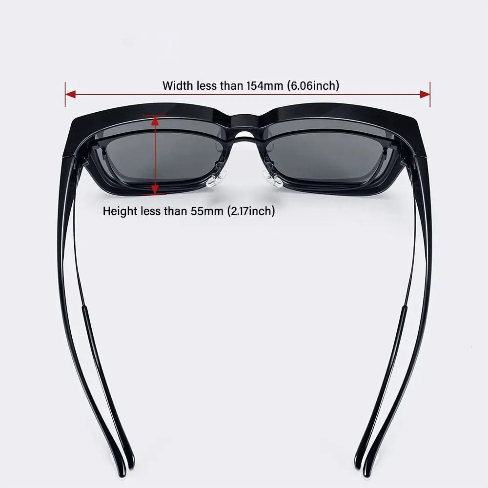 Wrap Around Fit-Over Sunglasses | Square Shades Over Glasses