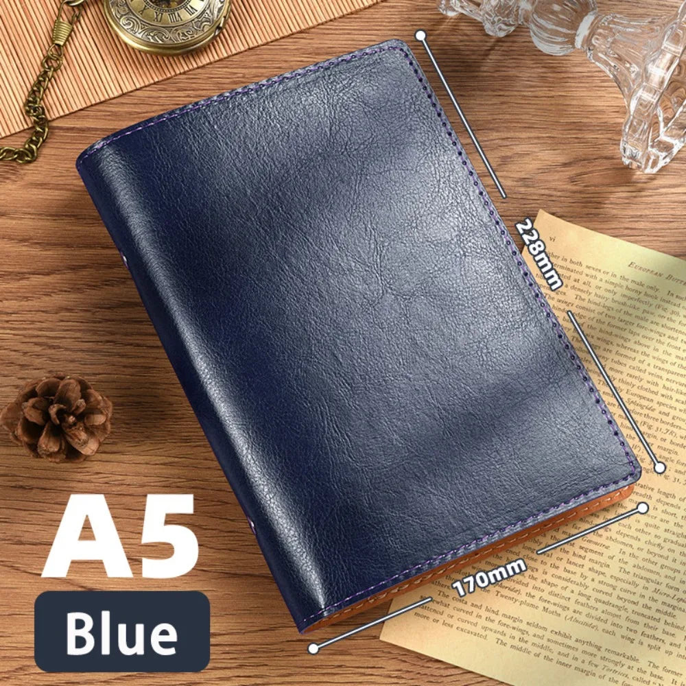 Vintage PU Leather Loose-Leaf Notebook A5/A6 – Diary Binder