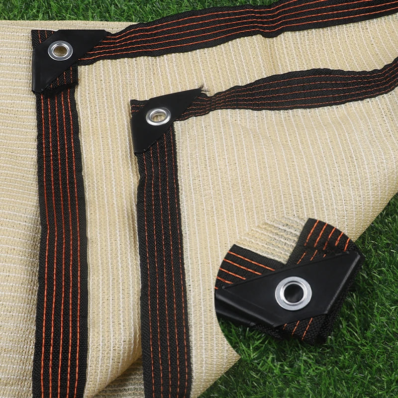 Light Beige HDPE Shade Net | 85% UV Sun Shading Cloth