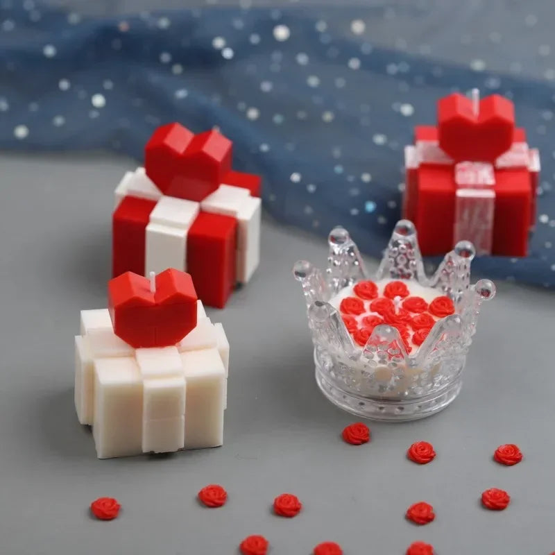 3D Love Gift Box Silicone Mould – DIY Candle Resin Soap Mold