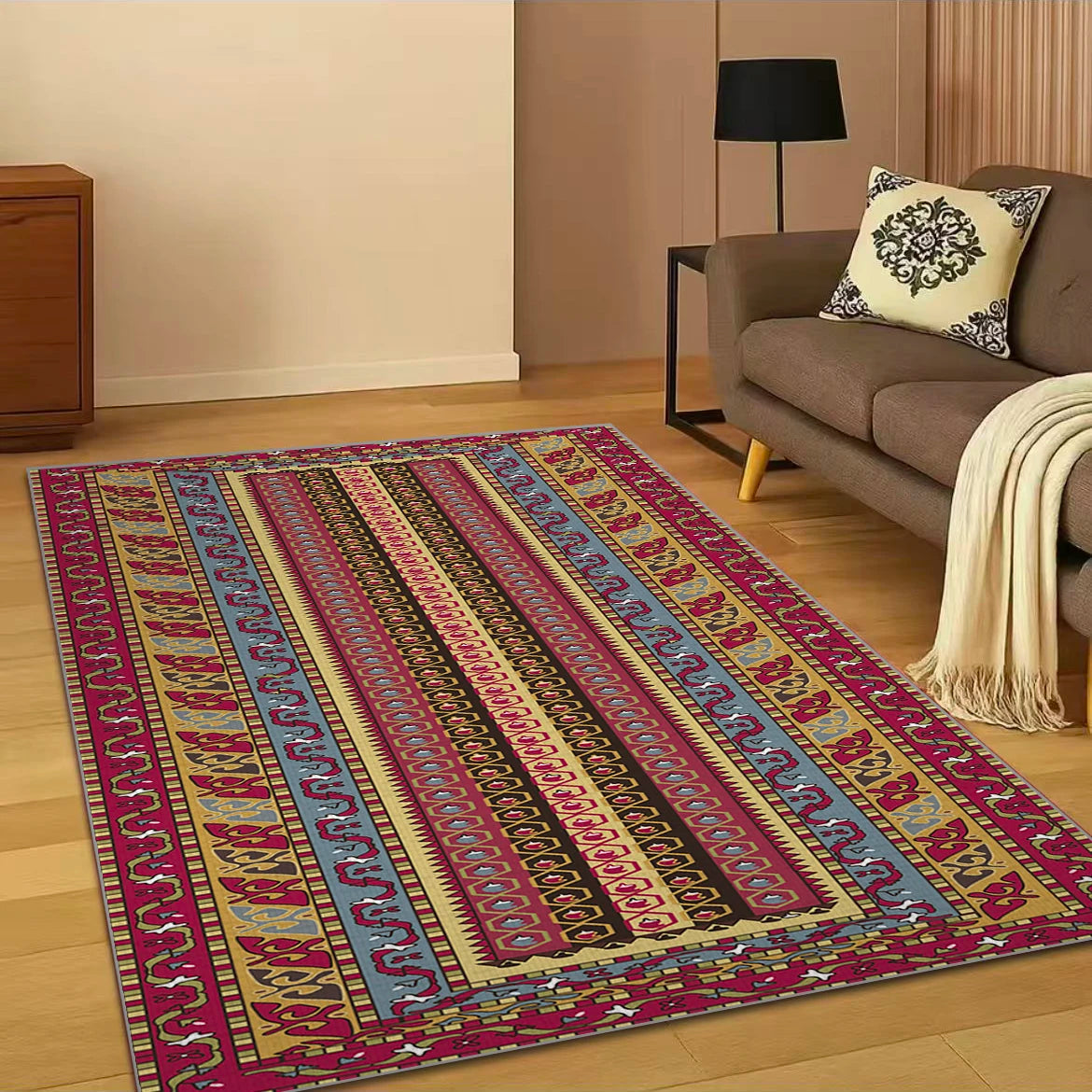 VIKAMA Moroccan Persian Area Rug – Non-Slip Floor Mat