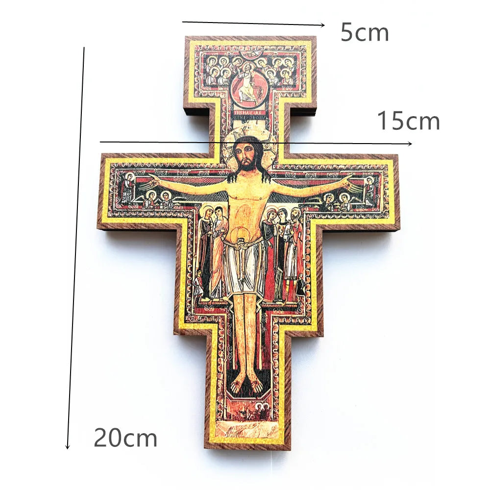 Orthodox Wooden Wall Cross – Jesus Christ Religious Décor