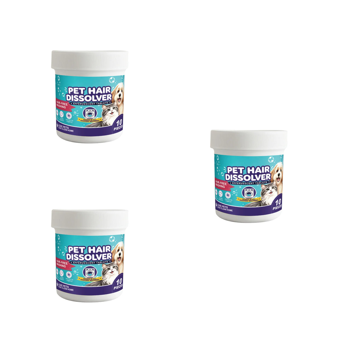 Pet Hair Removal Effervescent Tablets for Washing Machine
