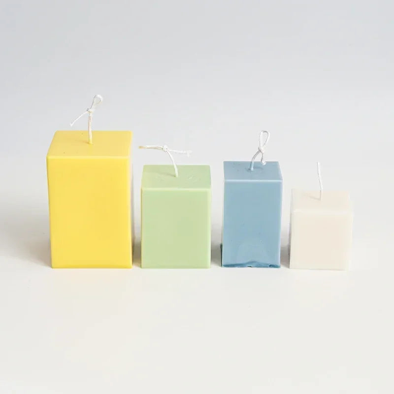 3D Square Column Candle Mold – DIY Plastic Candle Making Kit