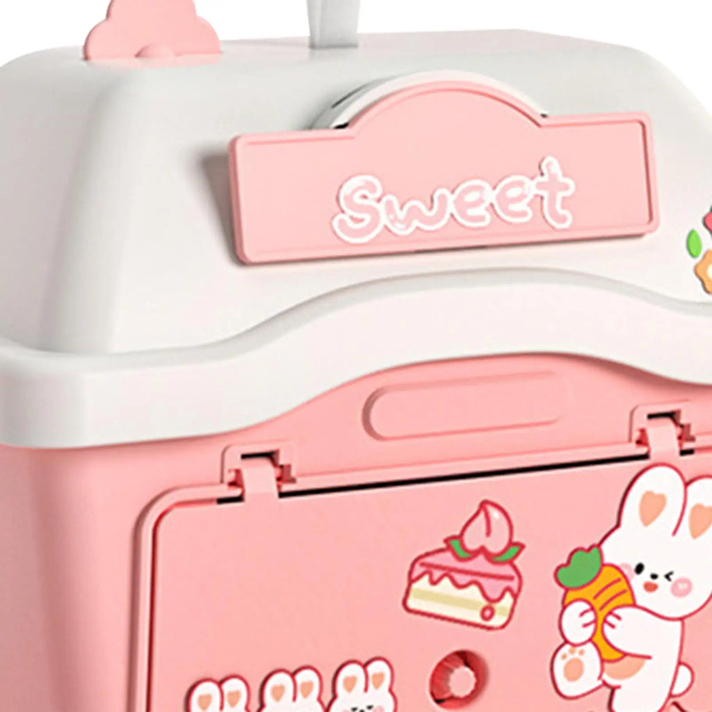 House Piggy Bank with Key & DIY Stickers | Kids Money Box