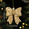 Christmas Bow Hanging Ornament – Classic Plastic Holiday Decor