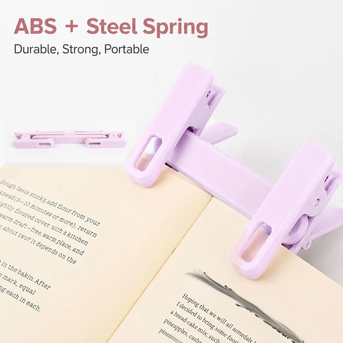 Rotatable Folding Book Clip | Double Page Holder & Bookmark
