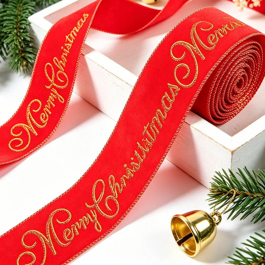 Christmas Velvet Ribbon 6cm x 2M – Bows, Gifts & Tree Decor