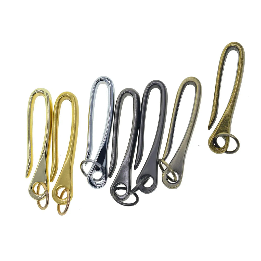 Alloy Fish Hook Keychain Holder – Metal Belt Clip, 6-Pack