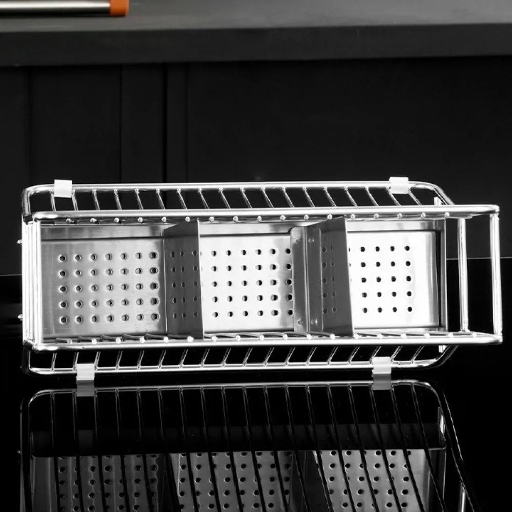 304 Stainless Steel Chopstick Holder & Cutlery Drying Basket