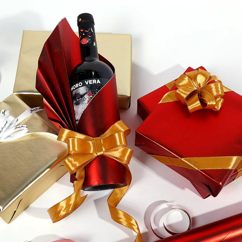 Metallic Matte Wrapping Paper Roll 43cm x 3m – Holiday Gift Wrap