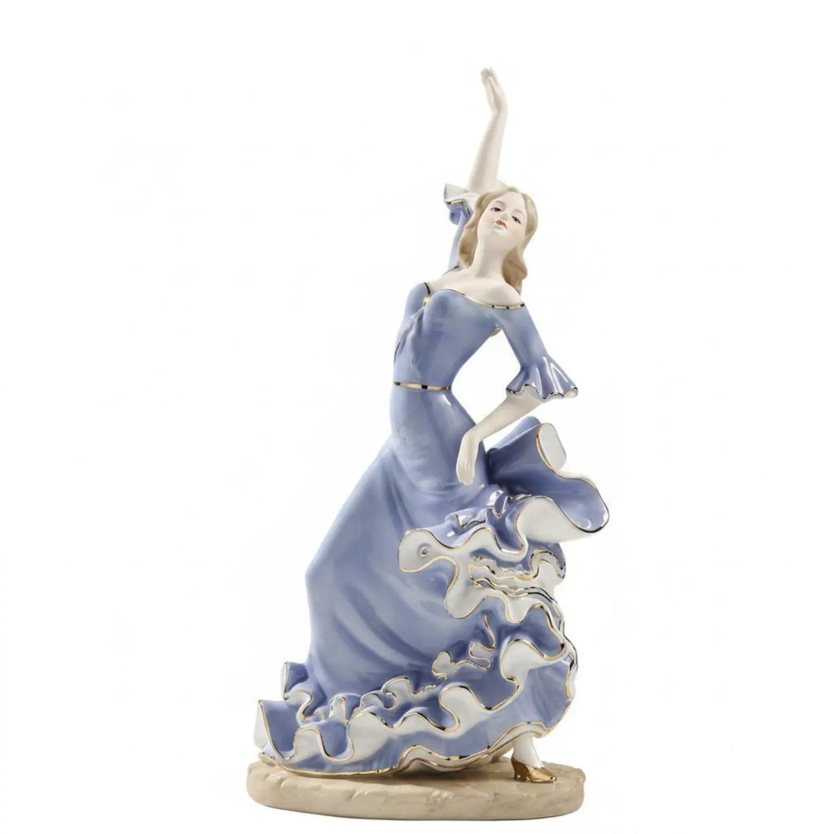White Porcelain Ceramic Lady Figurine | Elegant Home Decor
