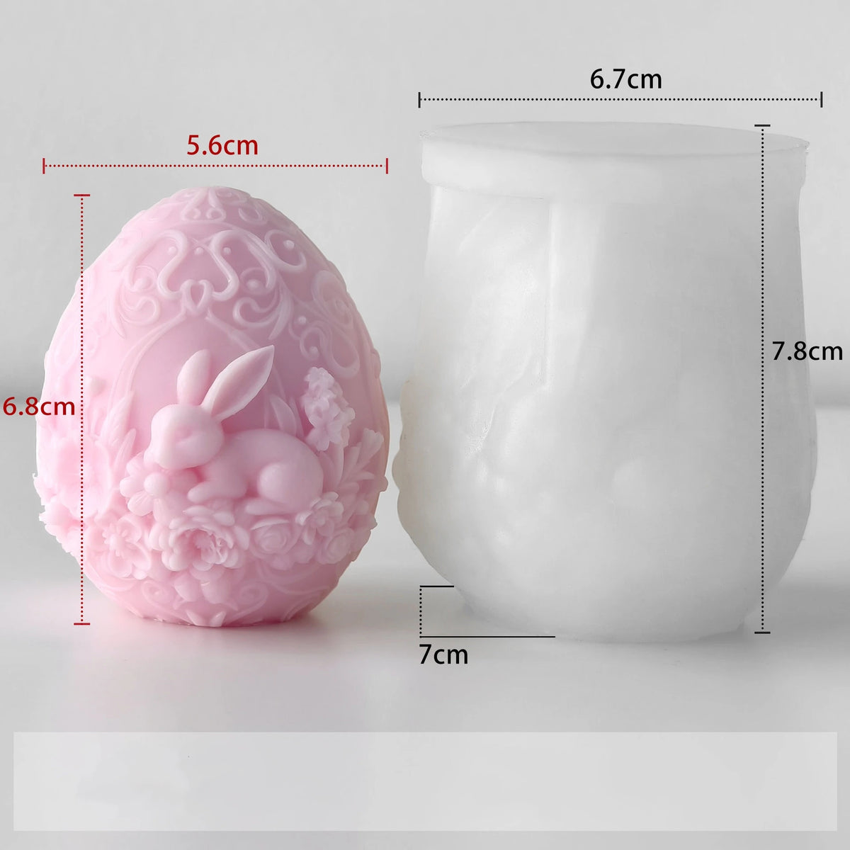 3D Easter Bunny Silicone Mold – Candle Soap Resin Crafts