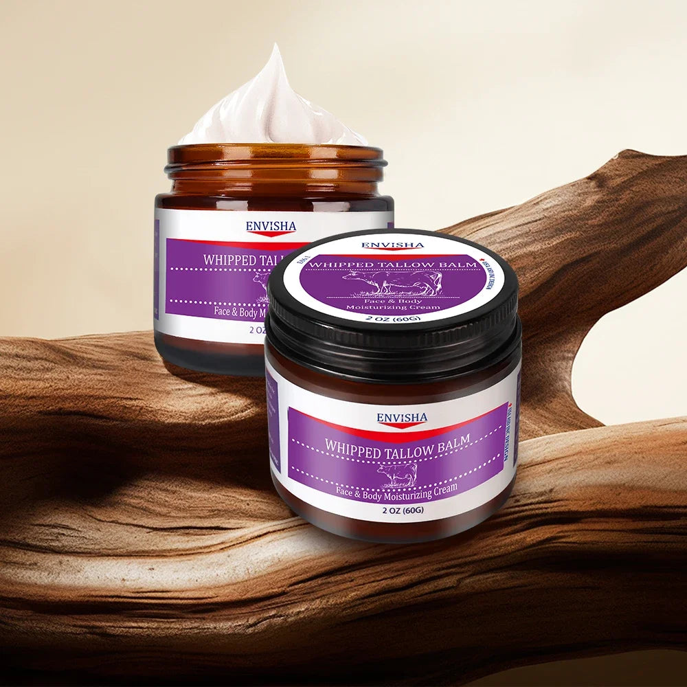 ENVISHA Whipped Tallow Balm Face Cream – Collagen & Hyaluronic