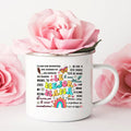 Spanish Print Enamel Mug – Mother's Day & Birthday Gift