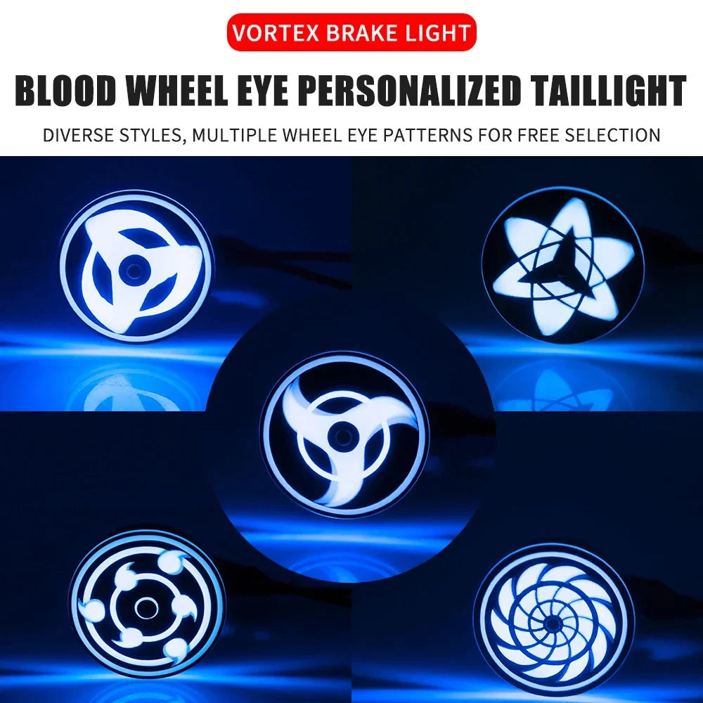 Universal Motorcycle Angel Eye LED Tail Brake Light 12V