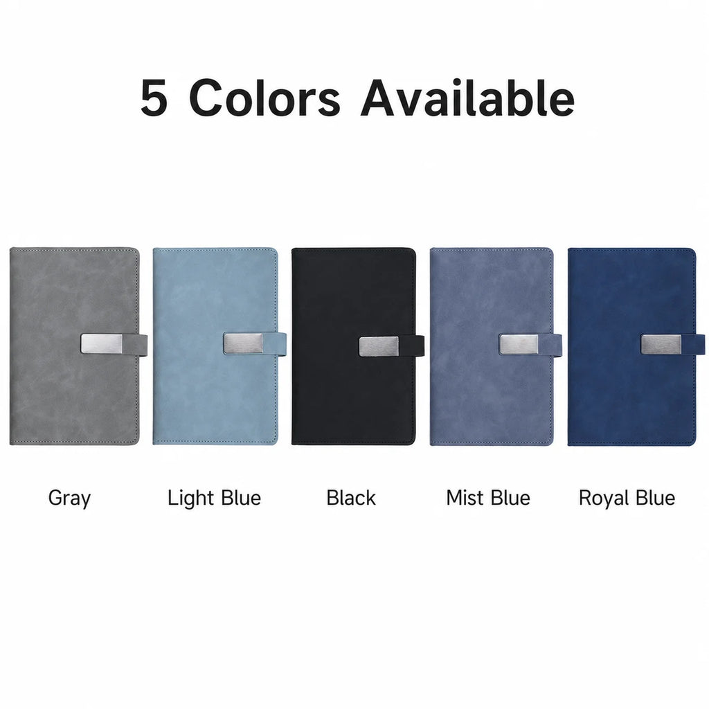 A5 Magnetic Closure PU Leather Notebook – 200 Pages Journal