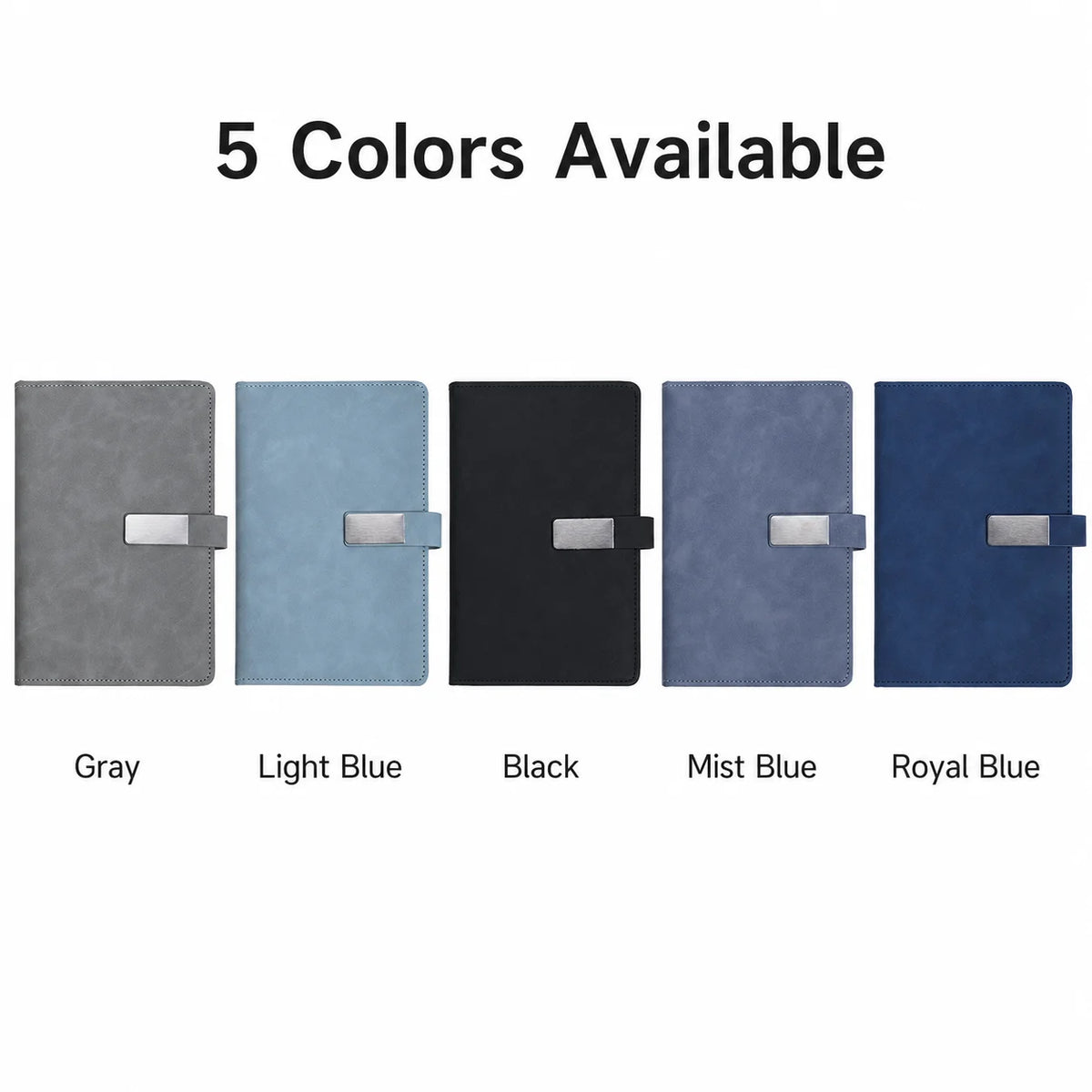 A5 Magnetic Closure PU Leather Notebook – 200 Pages Journal