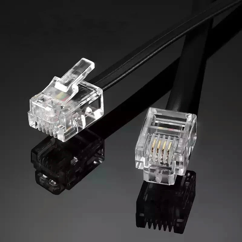 Pure Copper 6P6C RJ11 RJ12 Telephone Extension Cable 0.5–3m