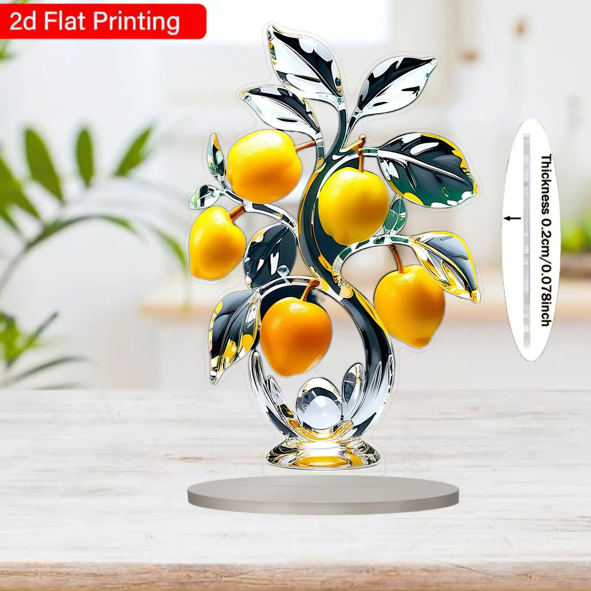 Kesoto 2D Acrylic Lemon Tree Desk Ornament | Shelf Decor