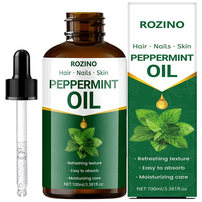 ROZINO Peppermint Essential Oil – Hair, Skin & Nail Care