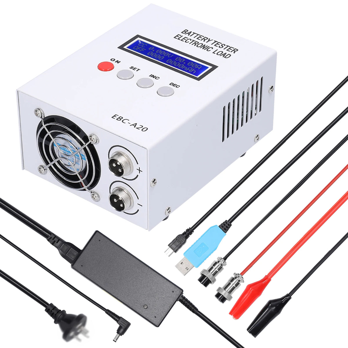 EBC-A20 Battery Capacity Tester 30V 20A 85W – PC Control