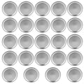 24-Pack Tinplate Jar Lids 70mm/86mm – Silver & Gold Covers