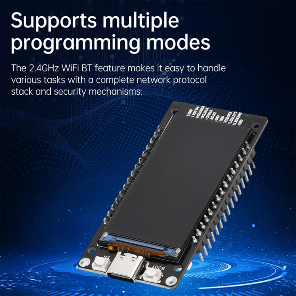 ESP32-WROOM-32 Dev Board with LCD, Wi-Fi & Bluetooth | Type-C