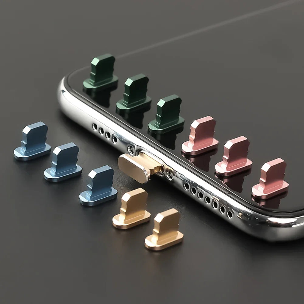 Metal Dust Plug Charging Port Cap for iPhone & iPad
