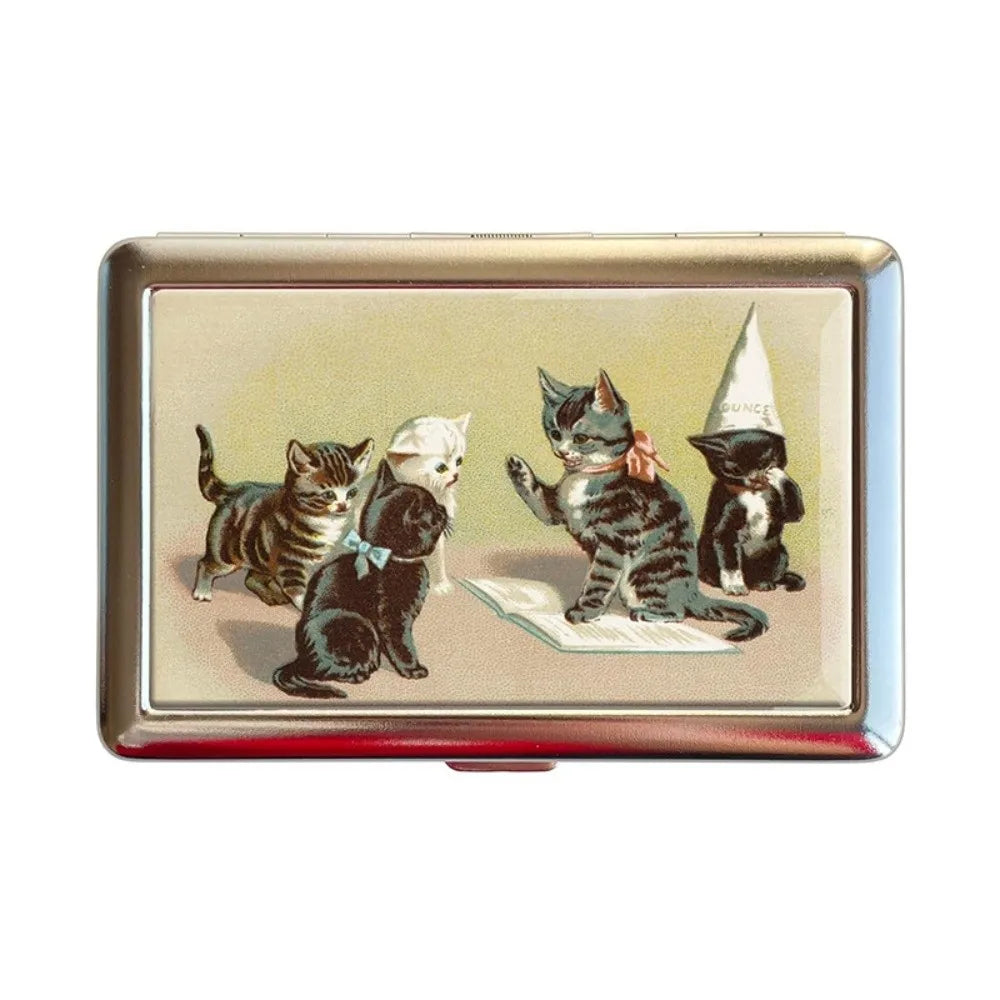 Vintage Metal Card Case | Snap-Close Card & ID Holder