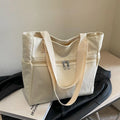 Large Canvas Shoulder Bag – Women's Stylish Commuter Tote