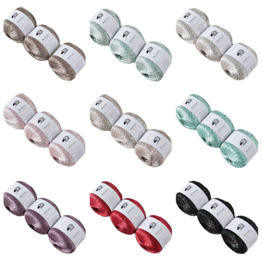 Sequin Crochet Thread 50g – Nylon DIY Craft Yarn