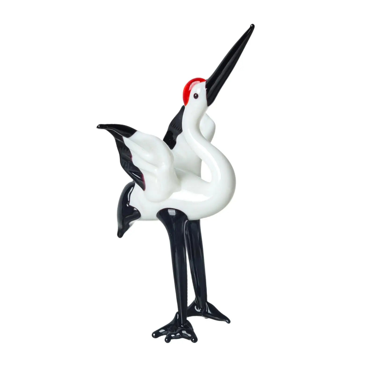 Handcrafted Ceramic Crane Figurine | Miniature Stork Statue