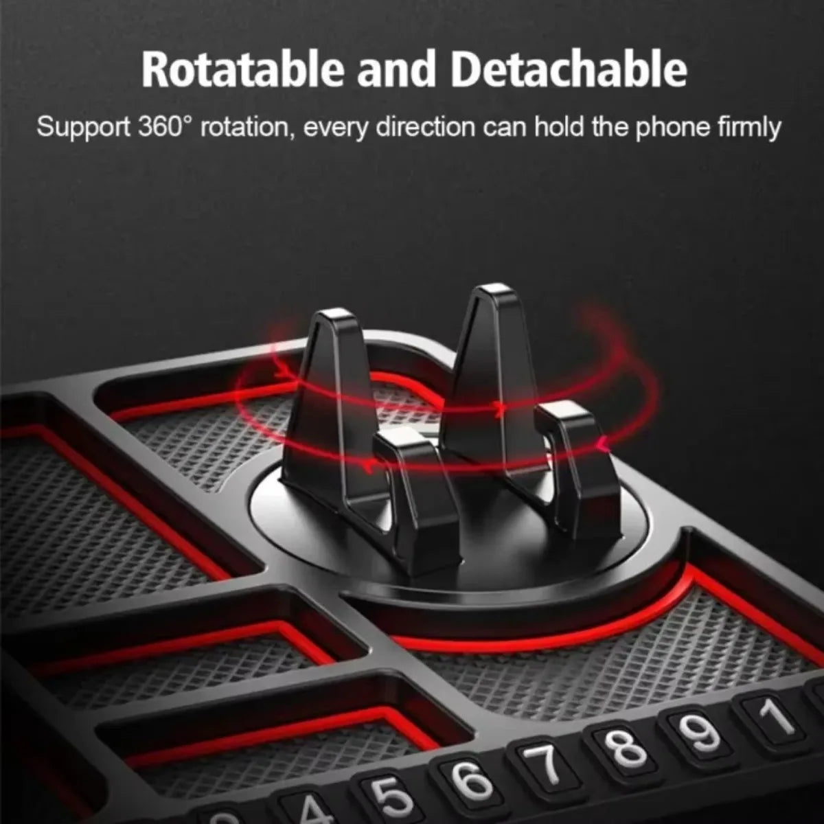 360° Rotatable Car Phone Holder Anti-Slip Dashboard Mat