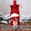 Christmas Linen Wine Bottle Cover Bag | Festive Gift Wrap