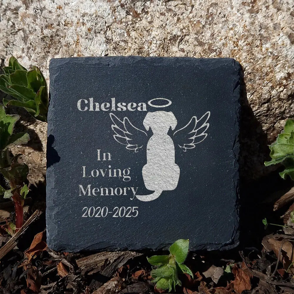 Personalized Dog Memorial Garden Stone – Custom Pet Marker